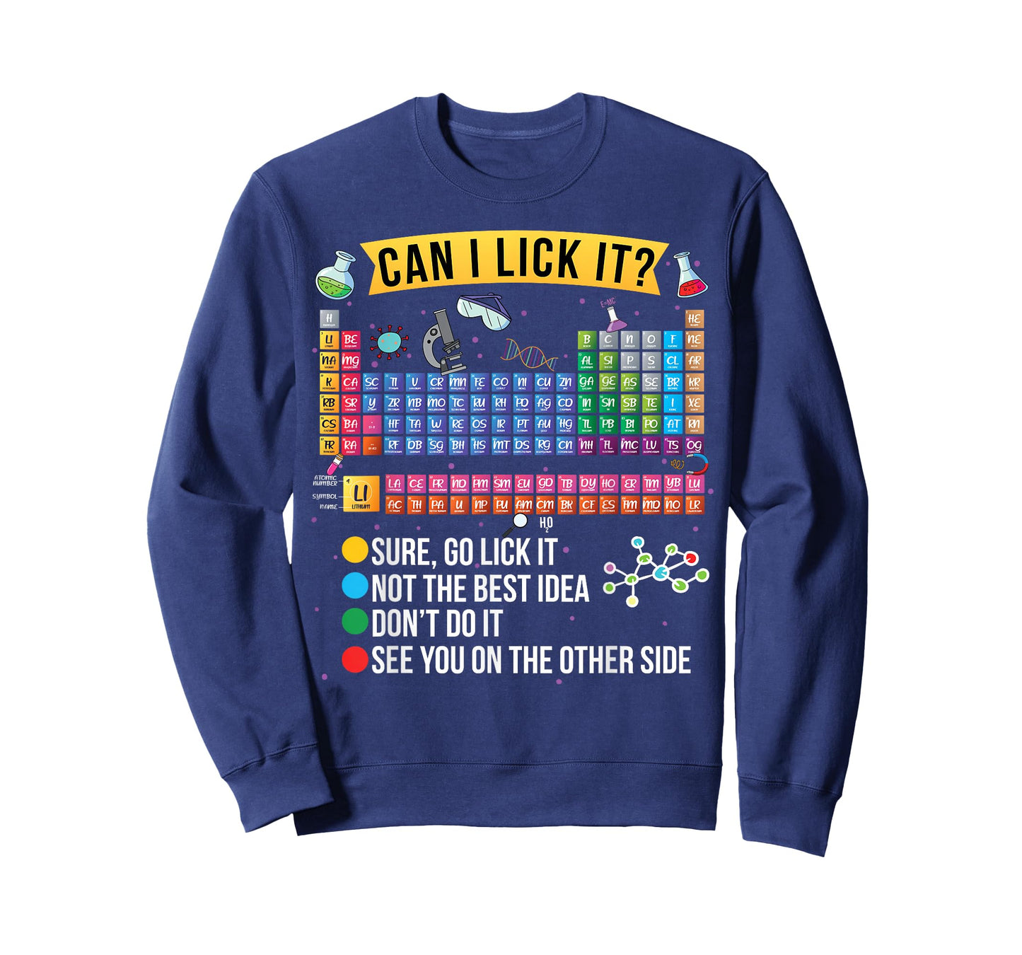 Can I Lick It Periodic Table Funny Science Chemistry Teacher T-Shirt