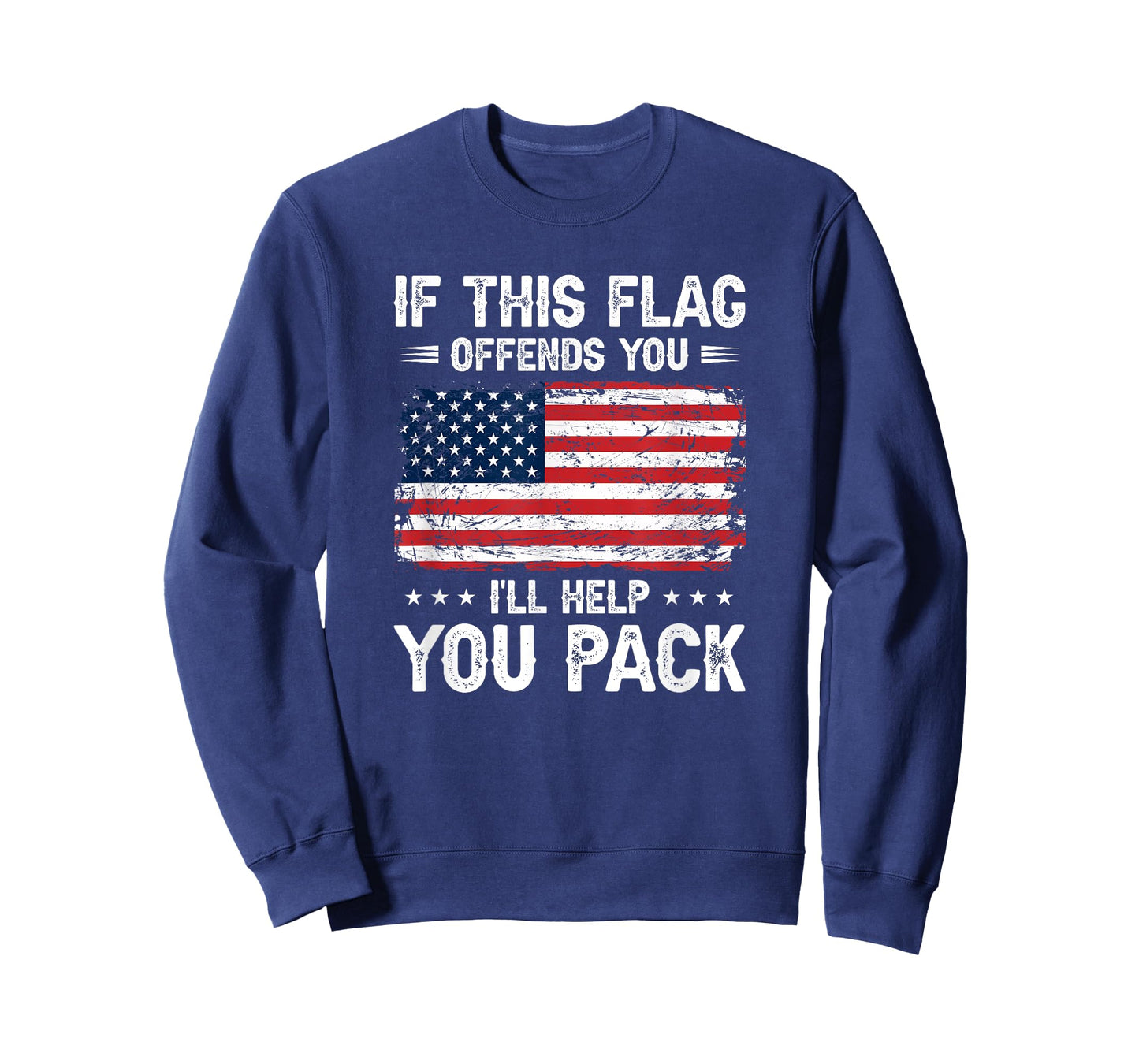 If This Offends You I'll Help You Pack USA American Flag T-Shirt