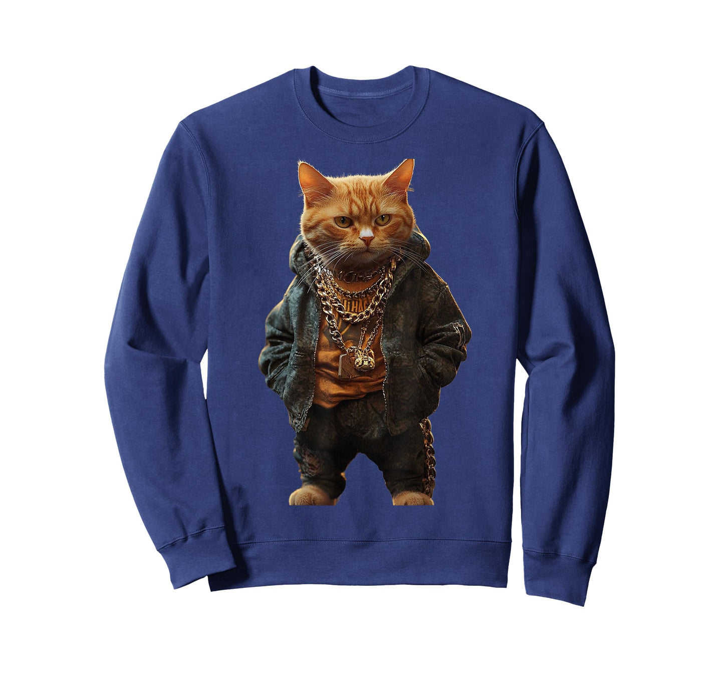 Thug Gangster Life Cat For Hip Hop Fans Meme and Cat lovers T-Shirt for Men Women Girls Kids