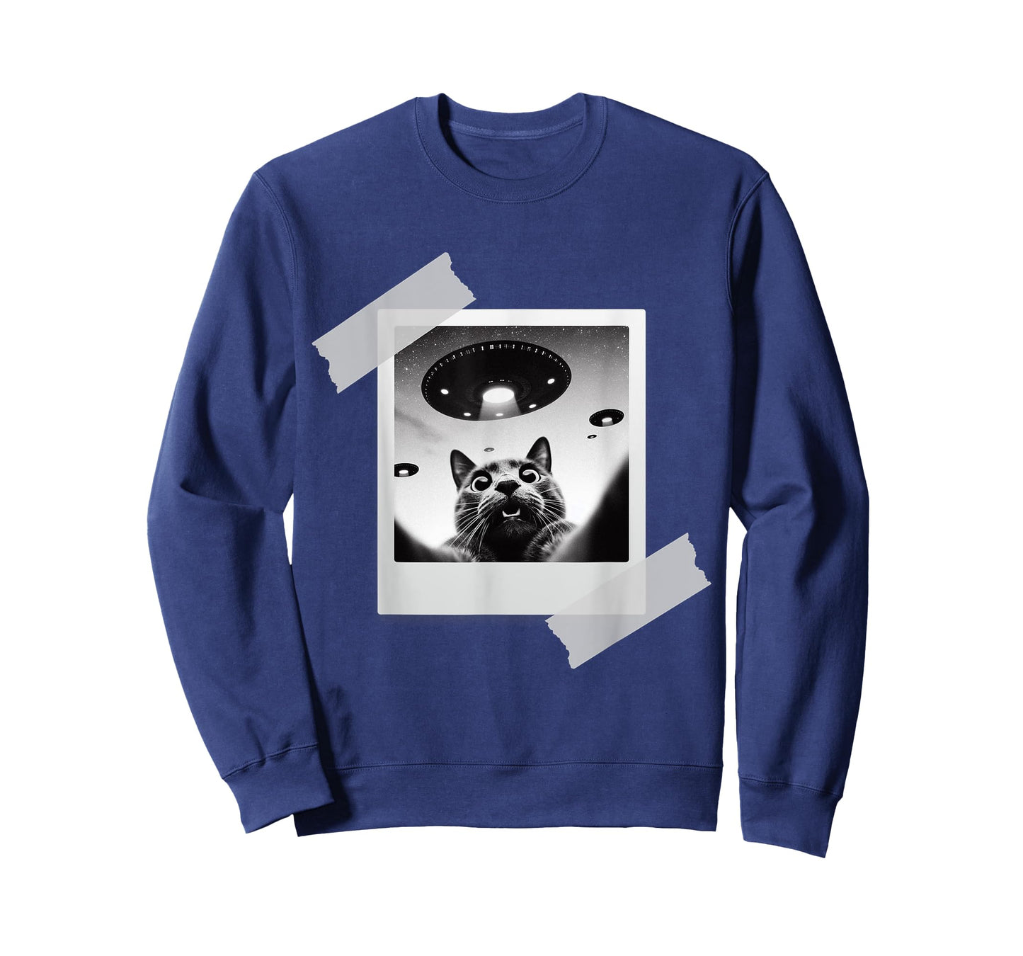 Cat Selfie With Alien UFO Funny Cat Gifts For Men Women Kids T-Shirt