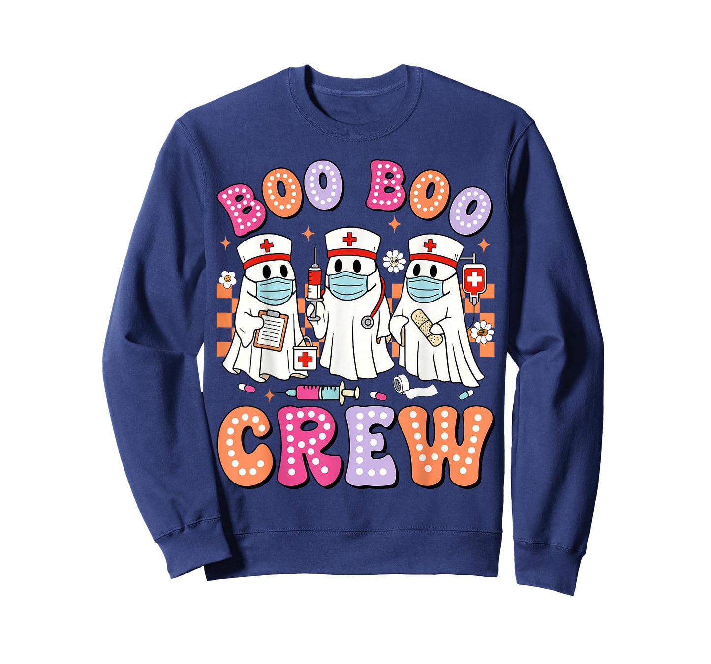 Boo Boo Crew Nurse Funny Halloween Nurse Nursing Girl Women T-Shirt