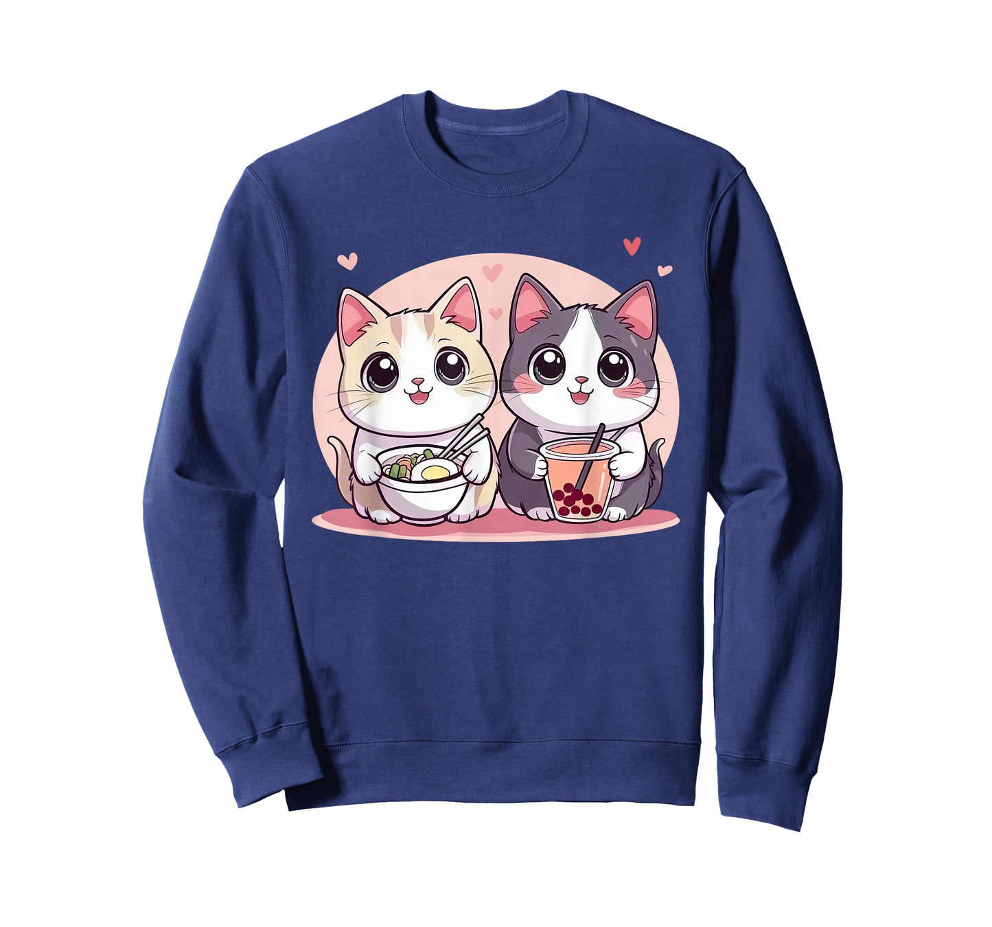 Cool Tees Funny Boba Ramen Cats Kawaii Anime Japan Cute Neko Cat T-Shirt