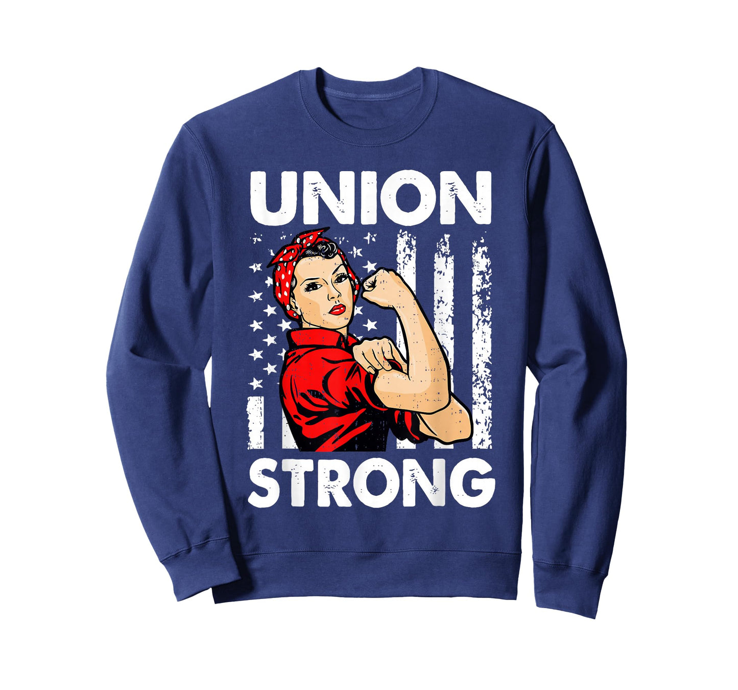 Womens Labor Day Patriotic Union Workers Strong USA Flag T-Shirt
