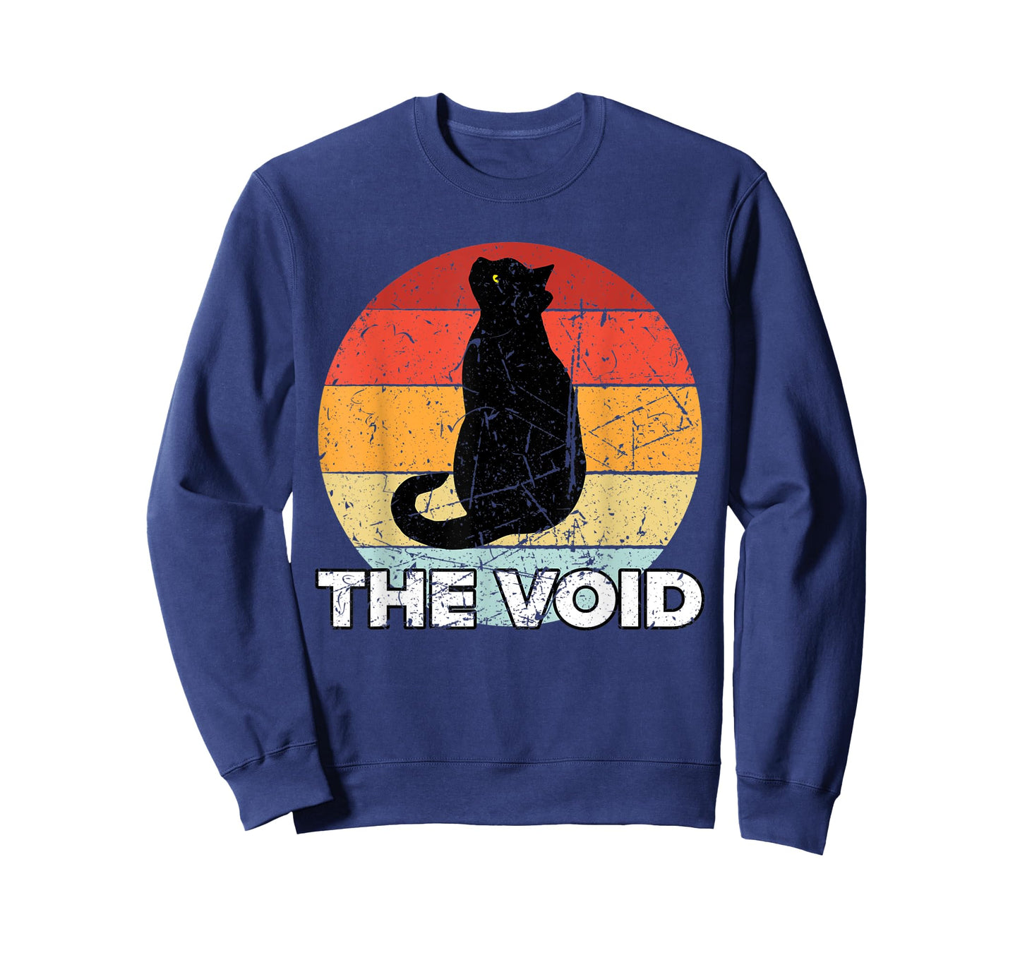 Black Cat The Void Vintage Sunset Kitty Cat Mom Dad T-Shirt for Men Women