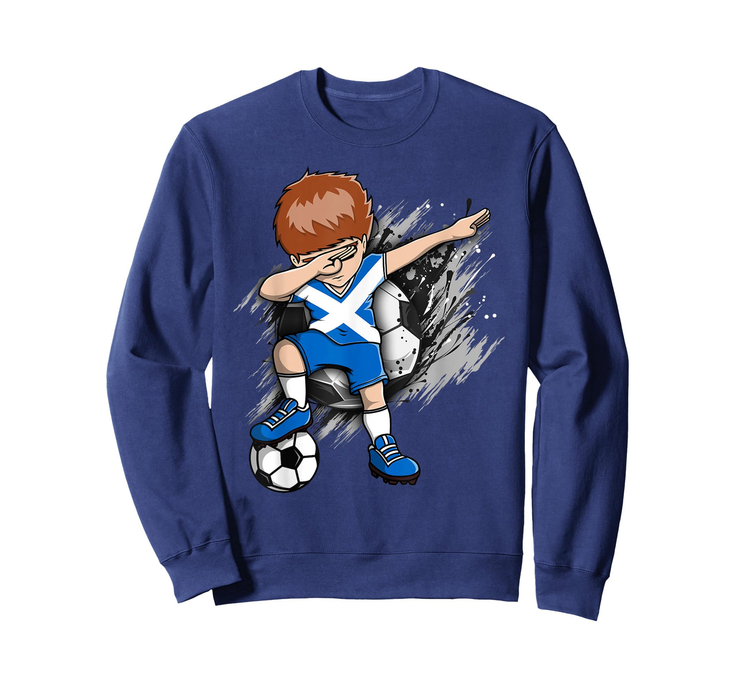 Dabbing Soccer Boy - Scotland Jersey Scottish Football Fans T-Shirt