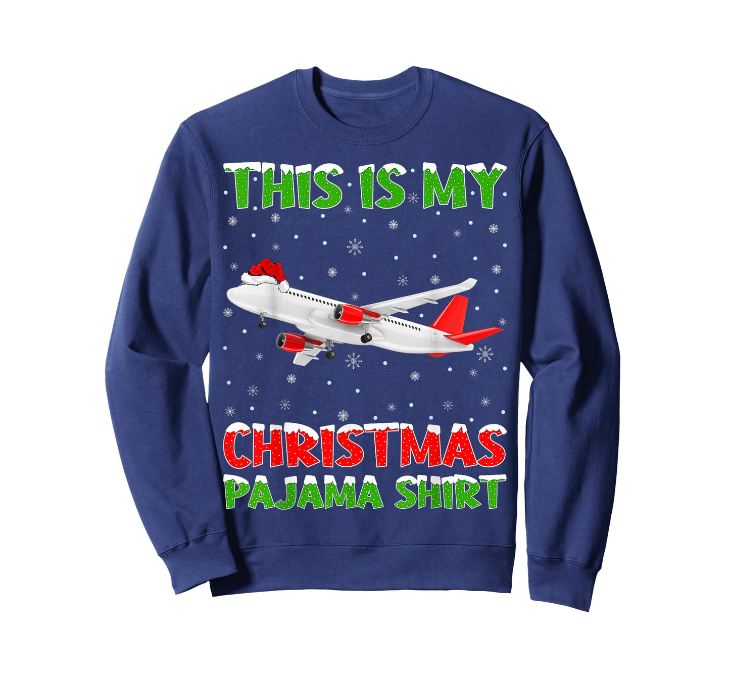 Airplane Xmas Tree Lights This Is My Christmas Pajama T-Shirt