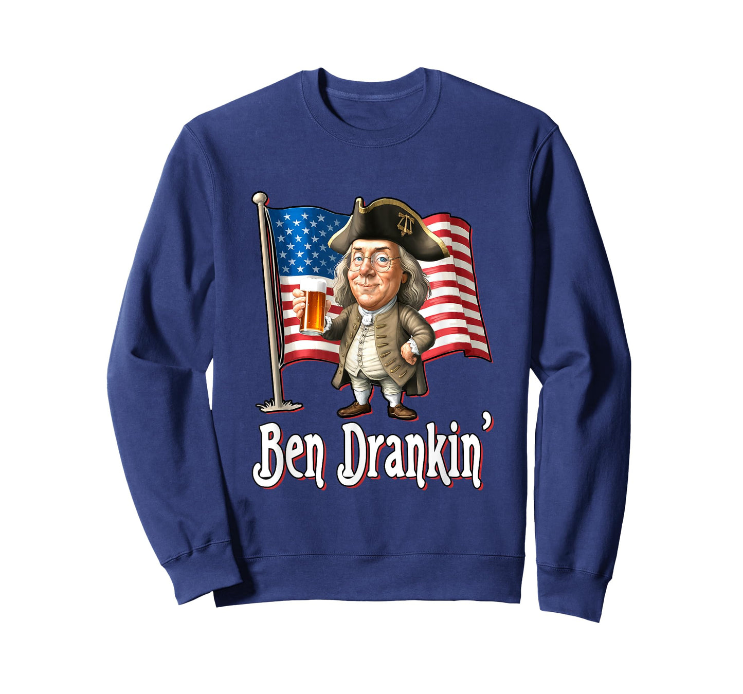 Ben Drankin' - Benjamin Franklin Drinking A Beer T-Shirt