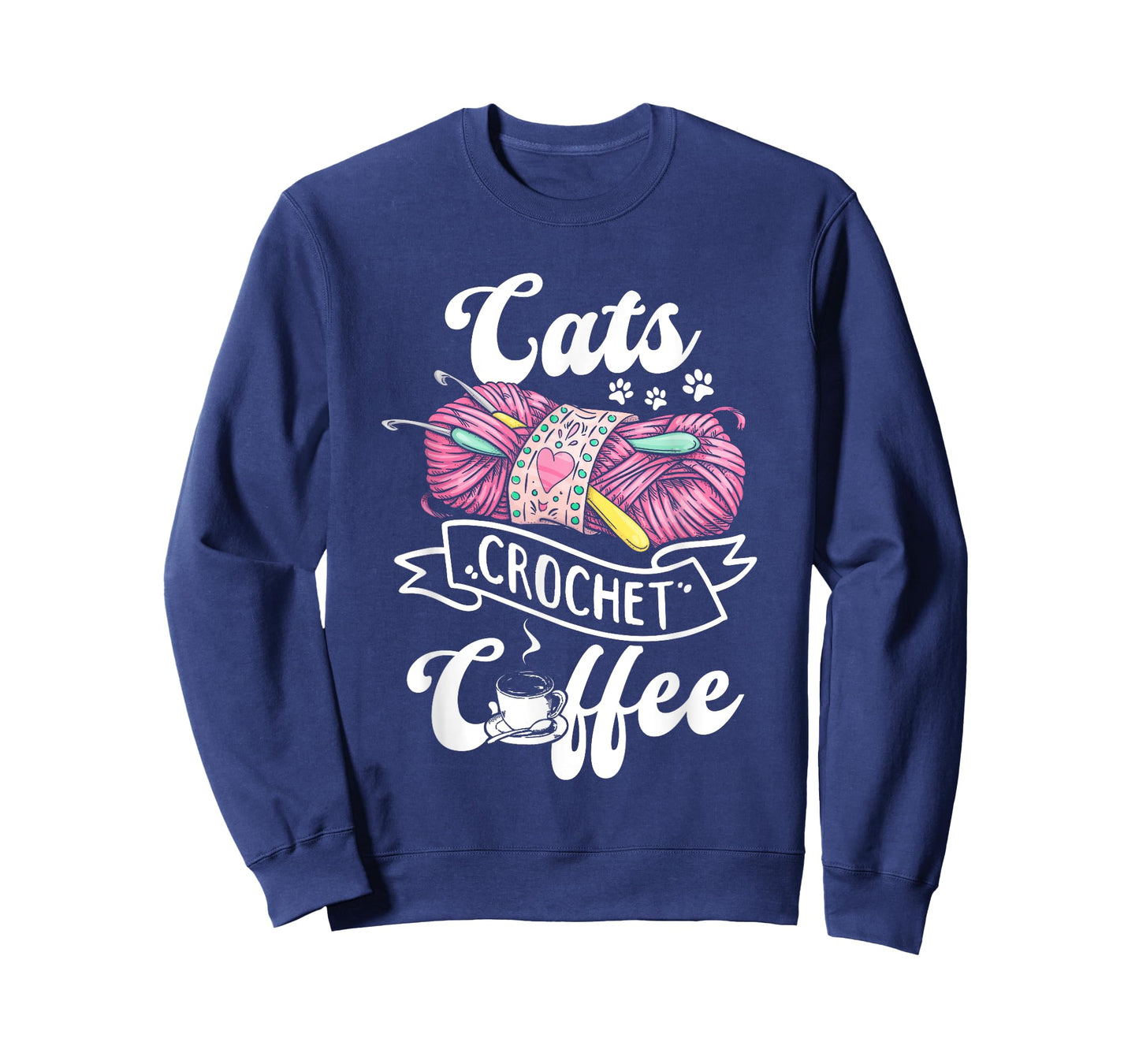 Cats Crochet Coffee - Cat Owner Crochet Lover T-Shirt