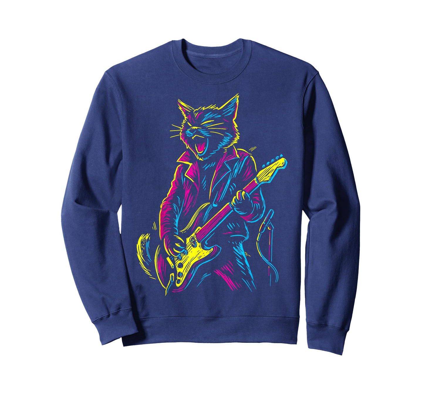 Rock and Roll Cat Guitarist T-Shirt