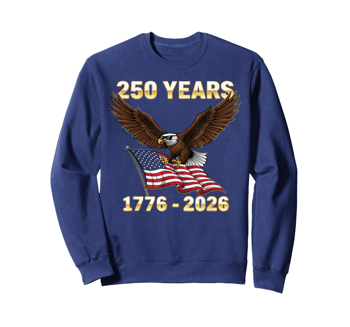 American Flag 1776-2026 USA 4th of July 250 Years Birthday T-Shirt