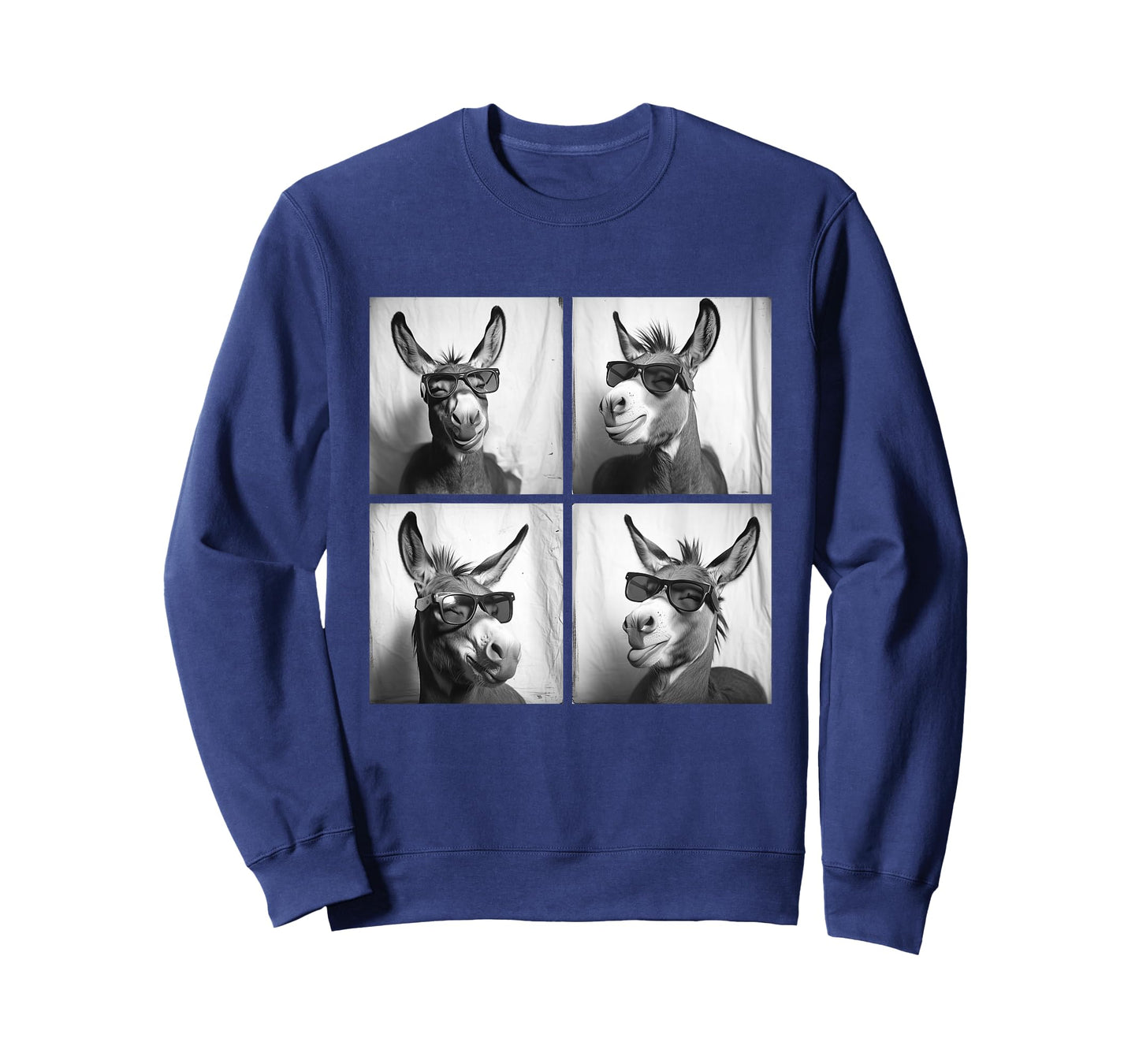 Funny Donkeys with Sunglasses Cool Equine Animals Humor Meme T-Shirt