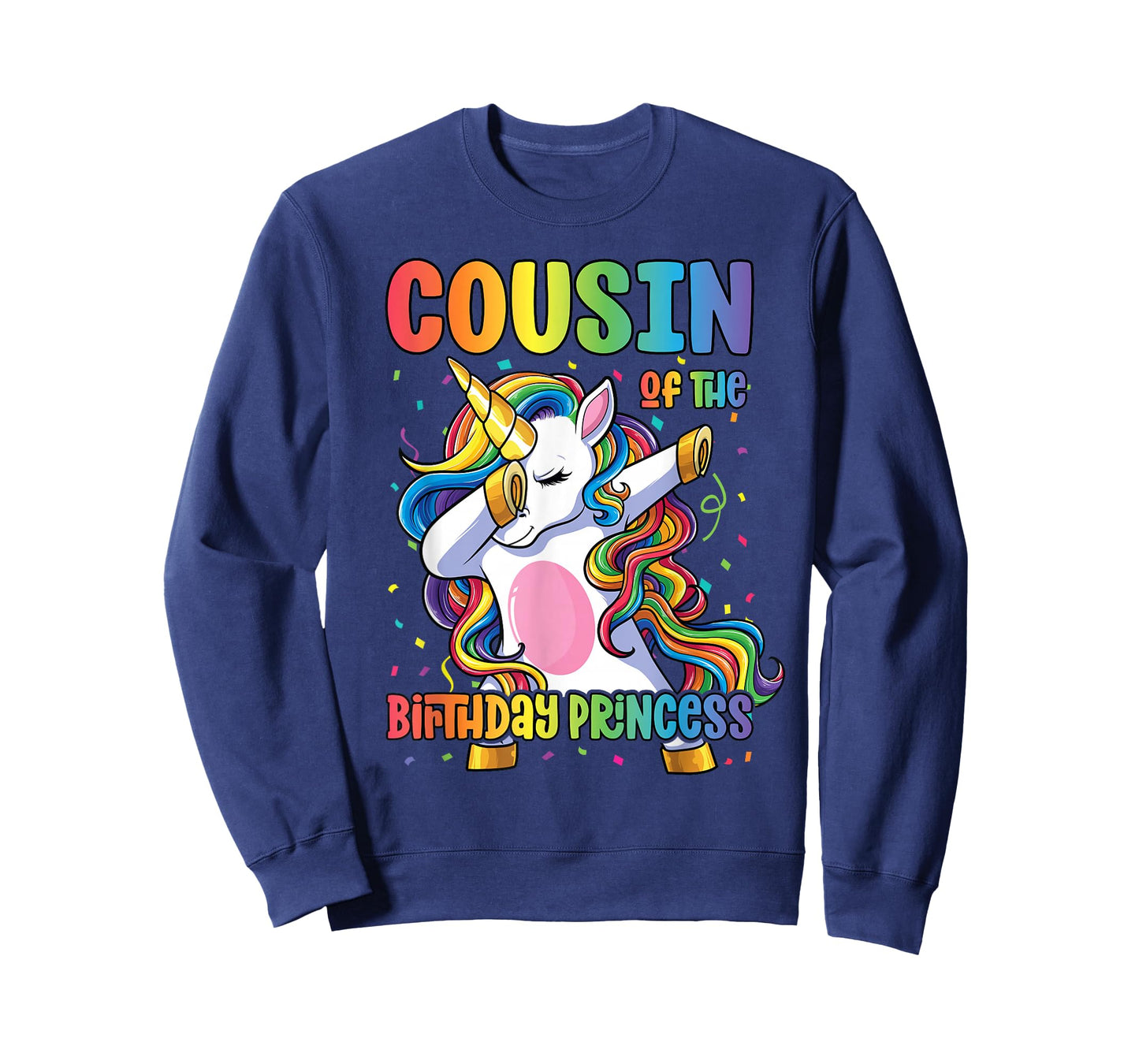 Cousin of the Birthday Princess Girl Dabbing Unicorn Cousin T-Shirt