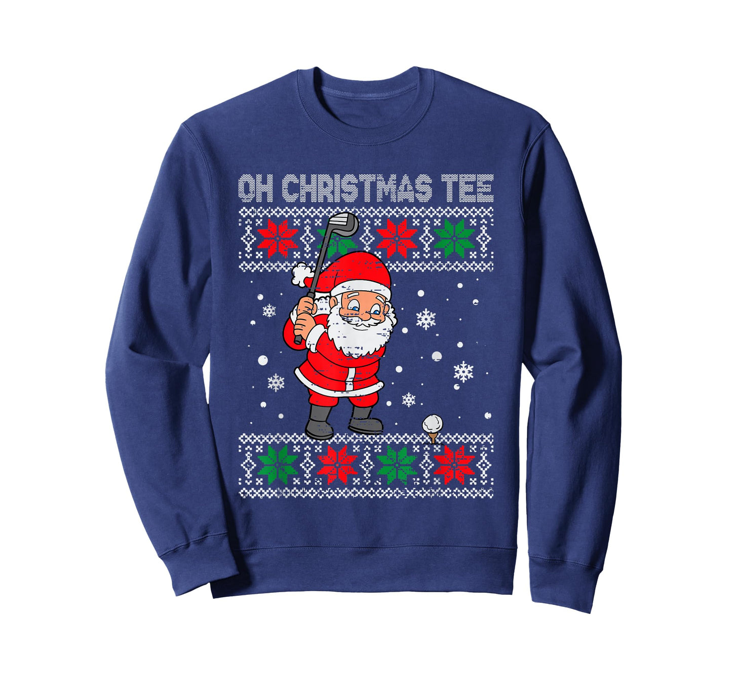 Christmas Santa Playing Golf Xmas Golfer For Mens Boy Kids T-Shirt