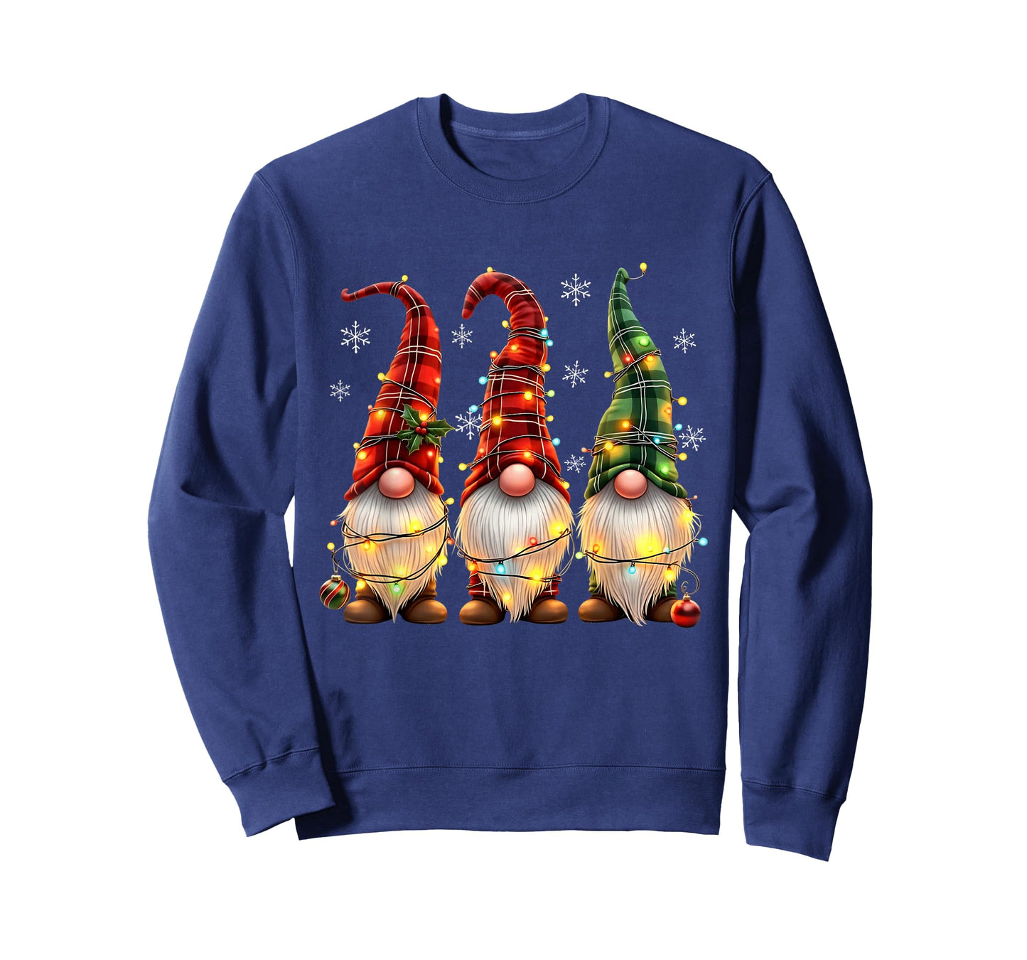 Three Gnomes Men Women Buffalo Plaid Red Christmas T-Shirt