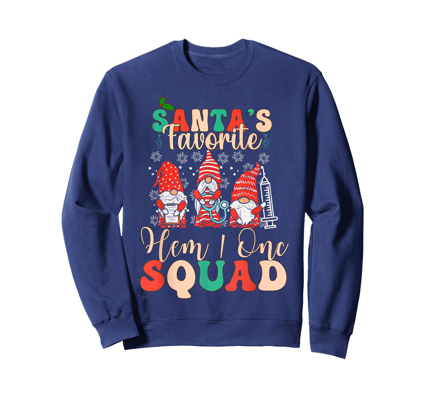 Christmas Oncology Hematology Nurse Squad Tee Peds Hem/Onc T-Shirt