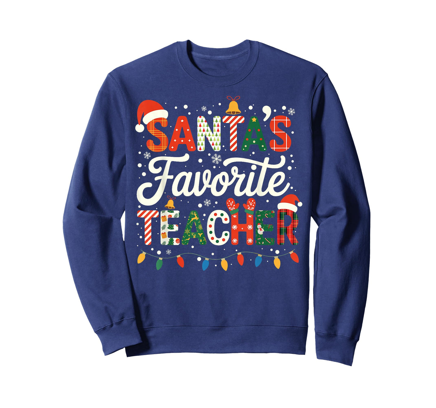 Santa’s Favorite Teacher Christmas Funny Shirt for Teachers T-Shirt