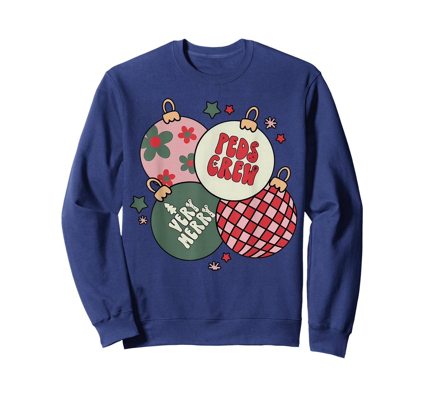 Christmas Ornament Peds Crew Pediatric Nurse Xmas Holiday T-Shirt