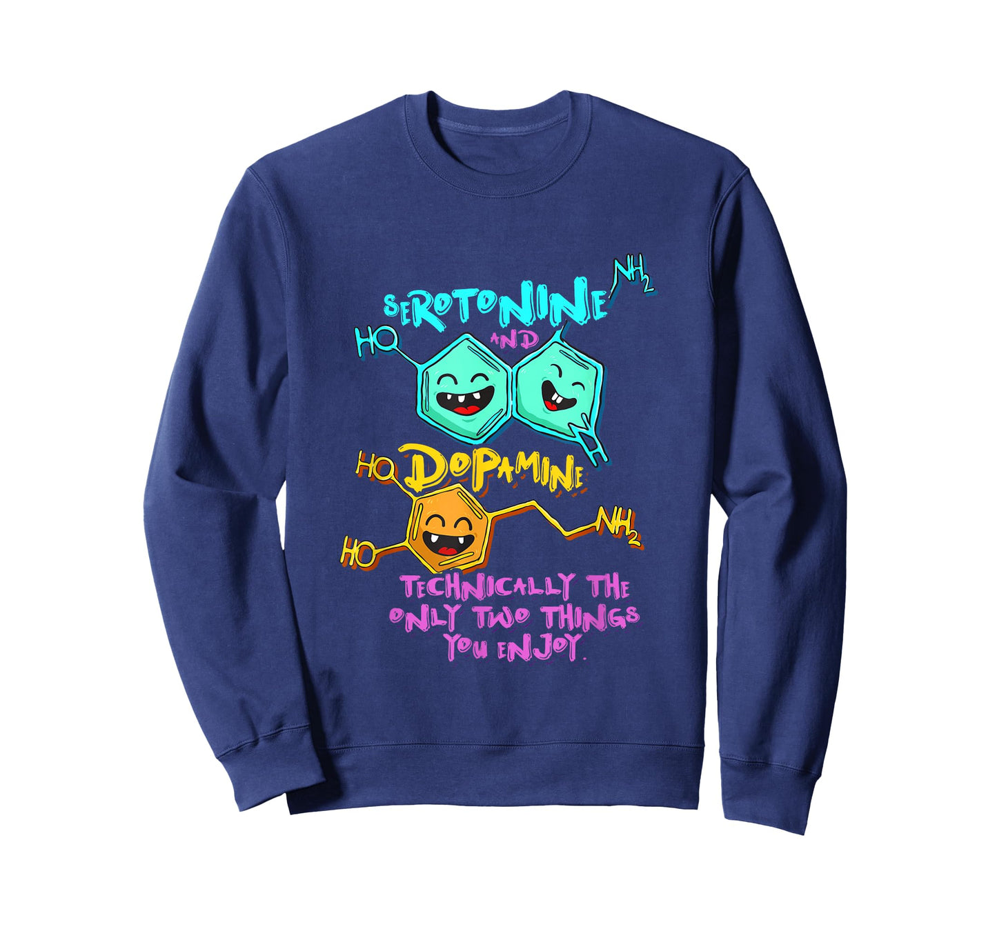 Serotonin Dopamine Joke Biology Chemistry Science T-Shirt