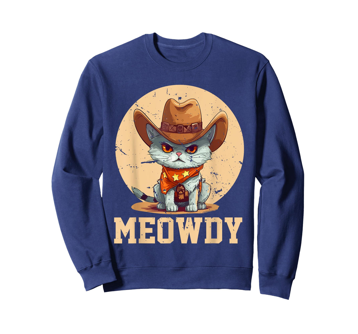 Meowdy! Funny Country Music Cat Cowboy Hat Men Women T-Shirt