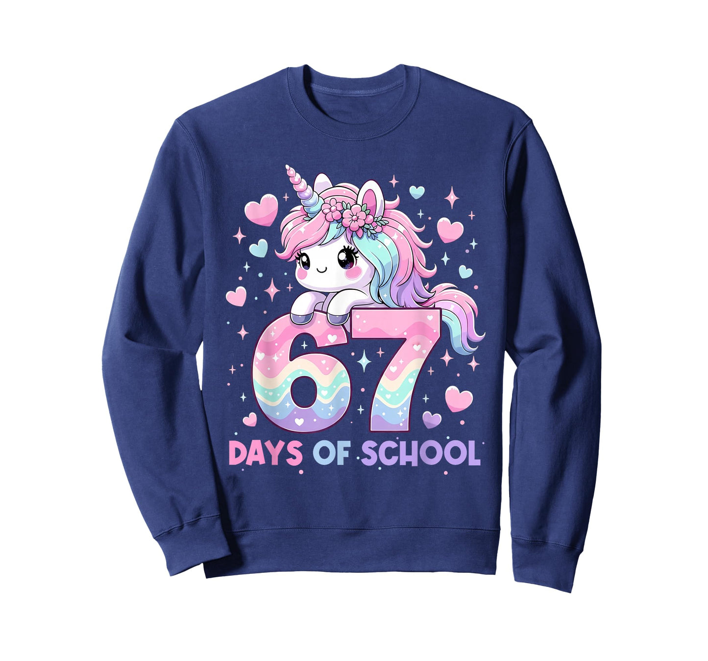 Dabbing Unicorn 67 Days of School Teachers Kids Boys Girls T-Shirt