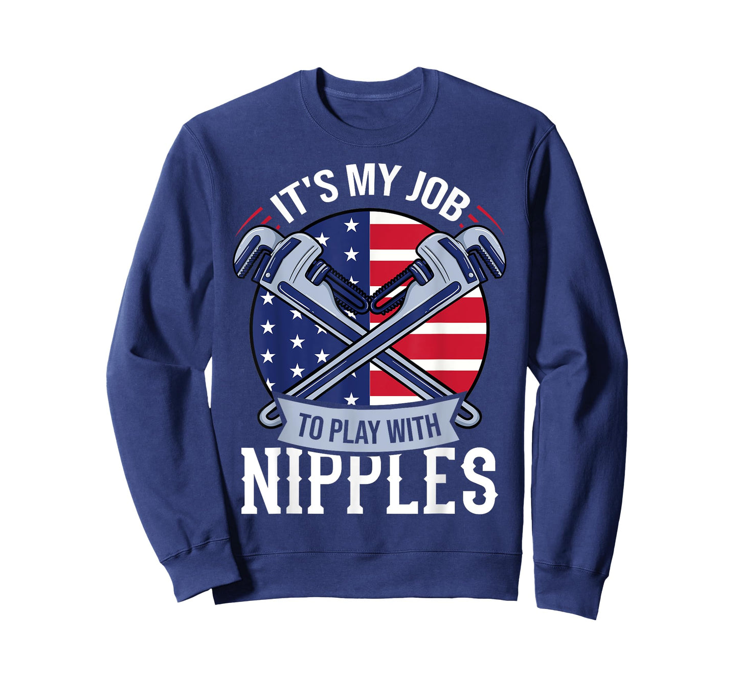 Pipefitter Steamfitter Gift Plumber USA American Flag Women Men T-Shirt