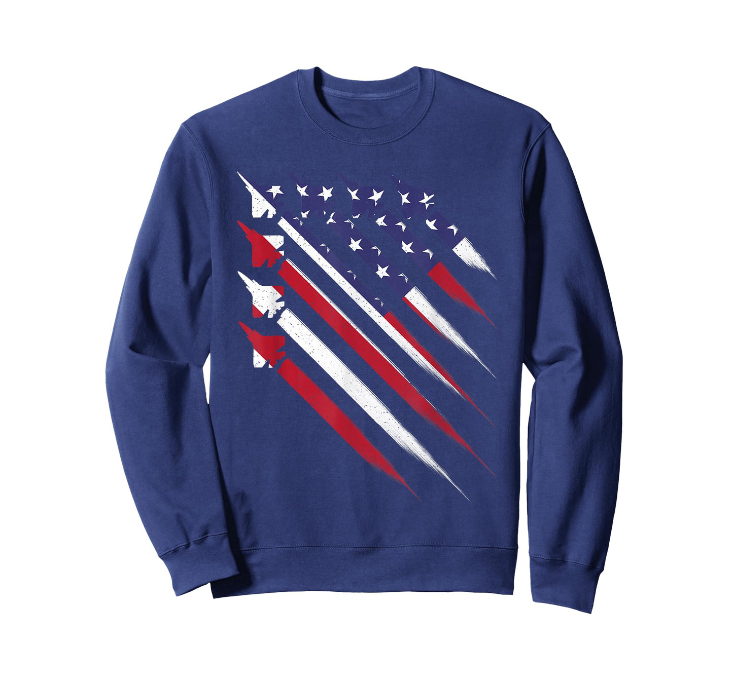 Patriotic 4th of July Jet USA American Flag Men Boys T-Shirt