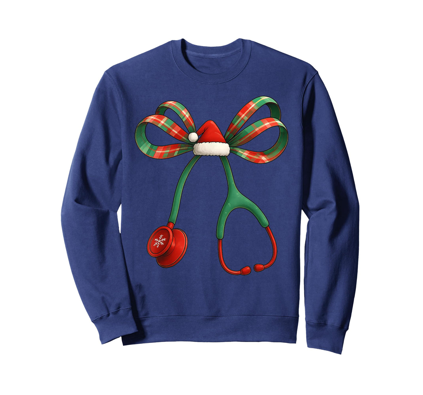 Christmas Coquette Bow Stethoscope Medical Nurse Women Girl T-Shirt