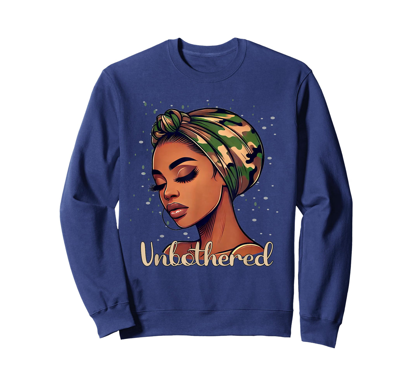 Unbothered Camo Scarf Black Woman Camouflage T-Shirt
