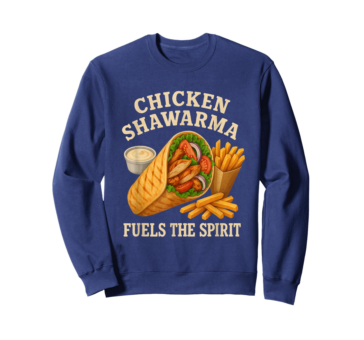 Chicken Shawarma Fuels The Spirit Funny Foodie T-Shirt