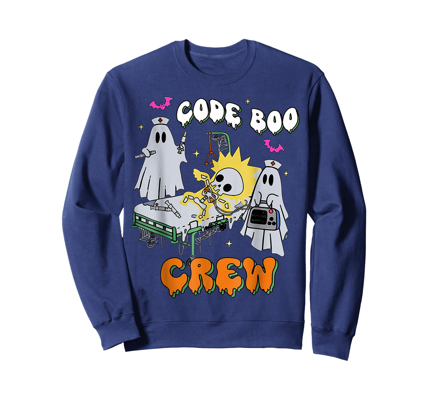 Code Boo Crew Funny Ghost Nurse Halloween Costume Nursing T-Shirt