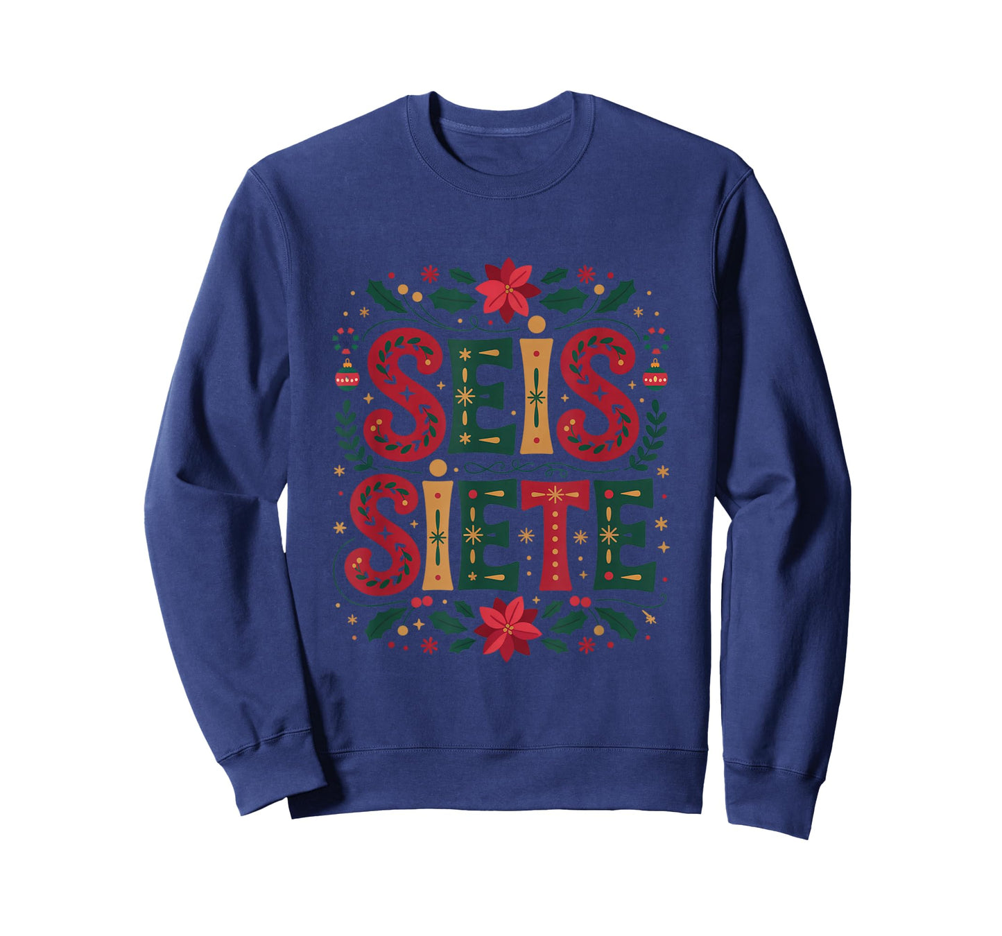 67 Six Seven Spanish Teacher Bilingual SEIS Siete Christmas T-Shirt