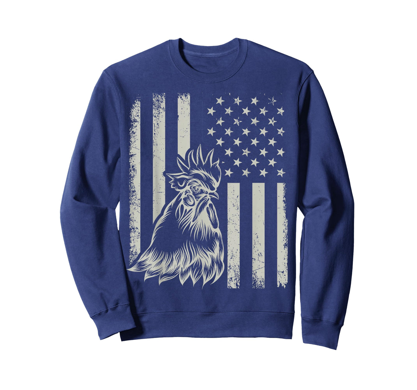 Proud Patriotic Chicken Rooster Farmer Lover American Flag T-Shirt