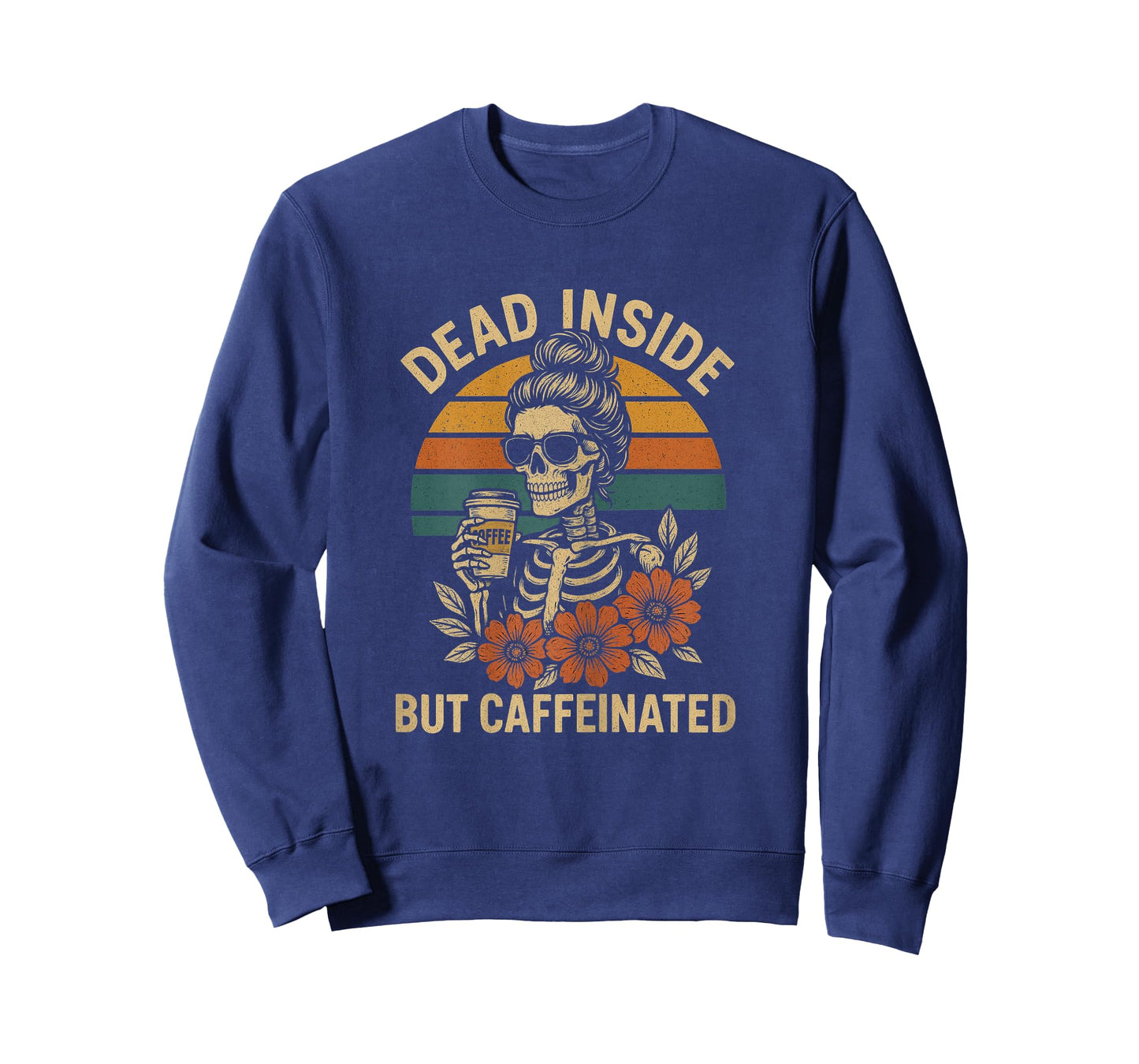 Dead Inside But Caffeinated Sarcastic Coffee Outfit for spoo T-Shirt