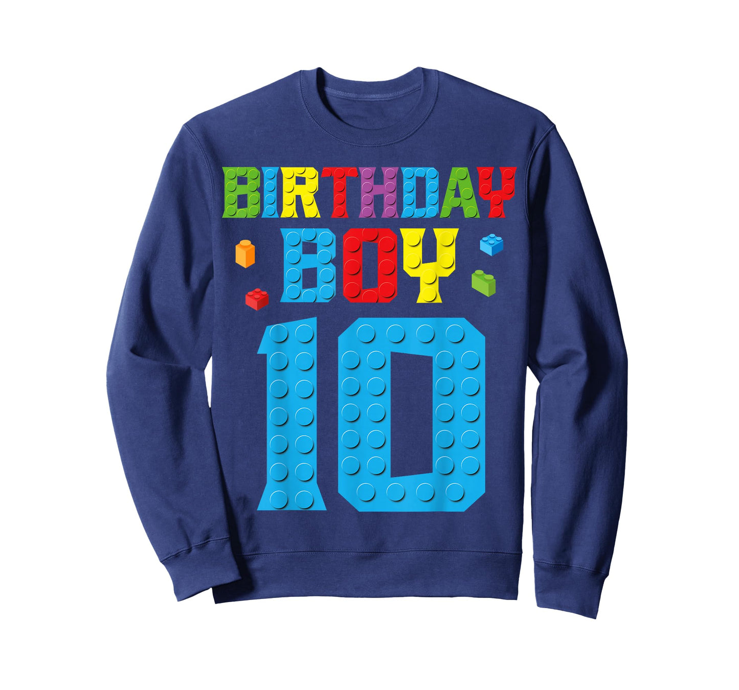 Master Builder 10th Birthday Boy Ten 10 Year Building Bricks T-Shirt