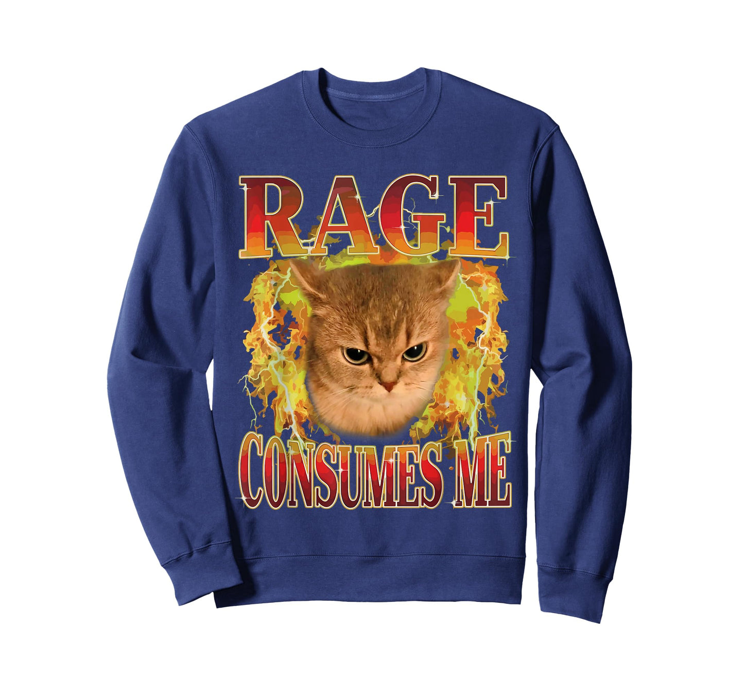 Cat Rage is Consuming Me Funny Angry Meme Cats Humor T-Shirt