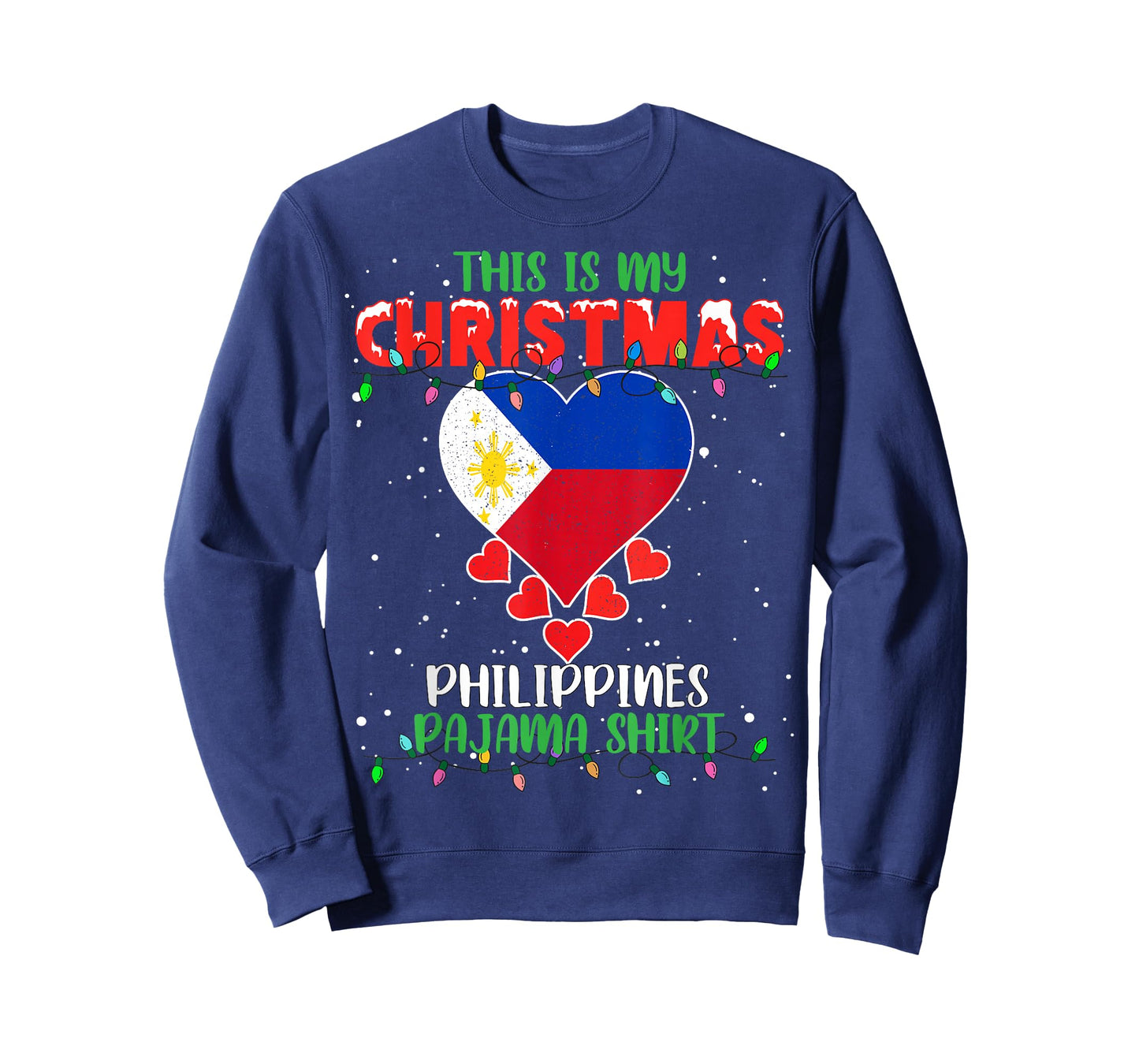 This Is My Christmas Lights Love Philippines Flag Pajama T-Shirt