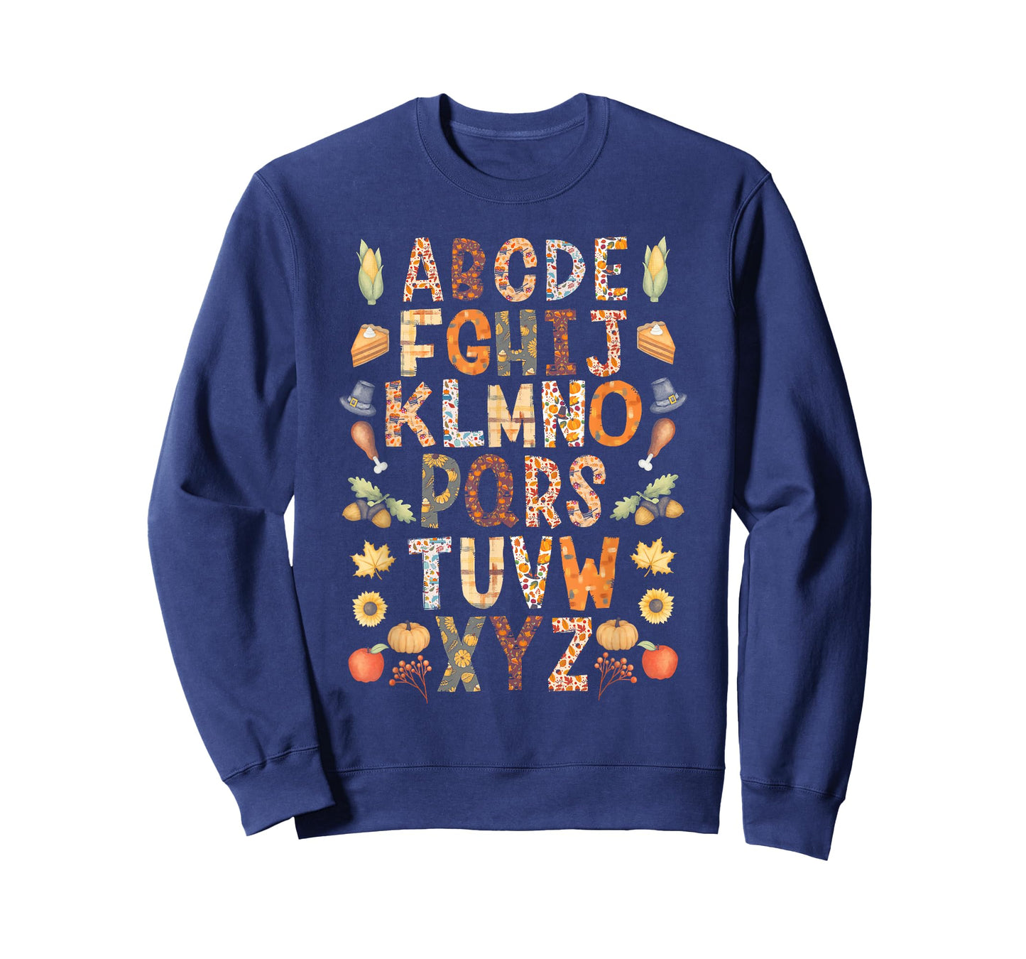 Alphabet Funny Turkey Thanksgiving Costume Preschool Teacher T-Shirt