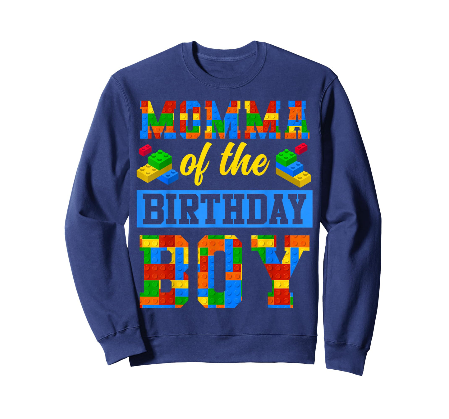 Momma Of The Birthday Boy Building Block Bday Party T-Shirt