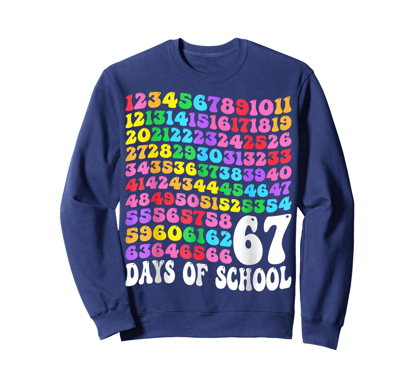 67th Day of School Teacher Kids 67 Math Numbers 100th Days T-Shirt