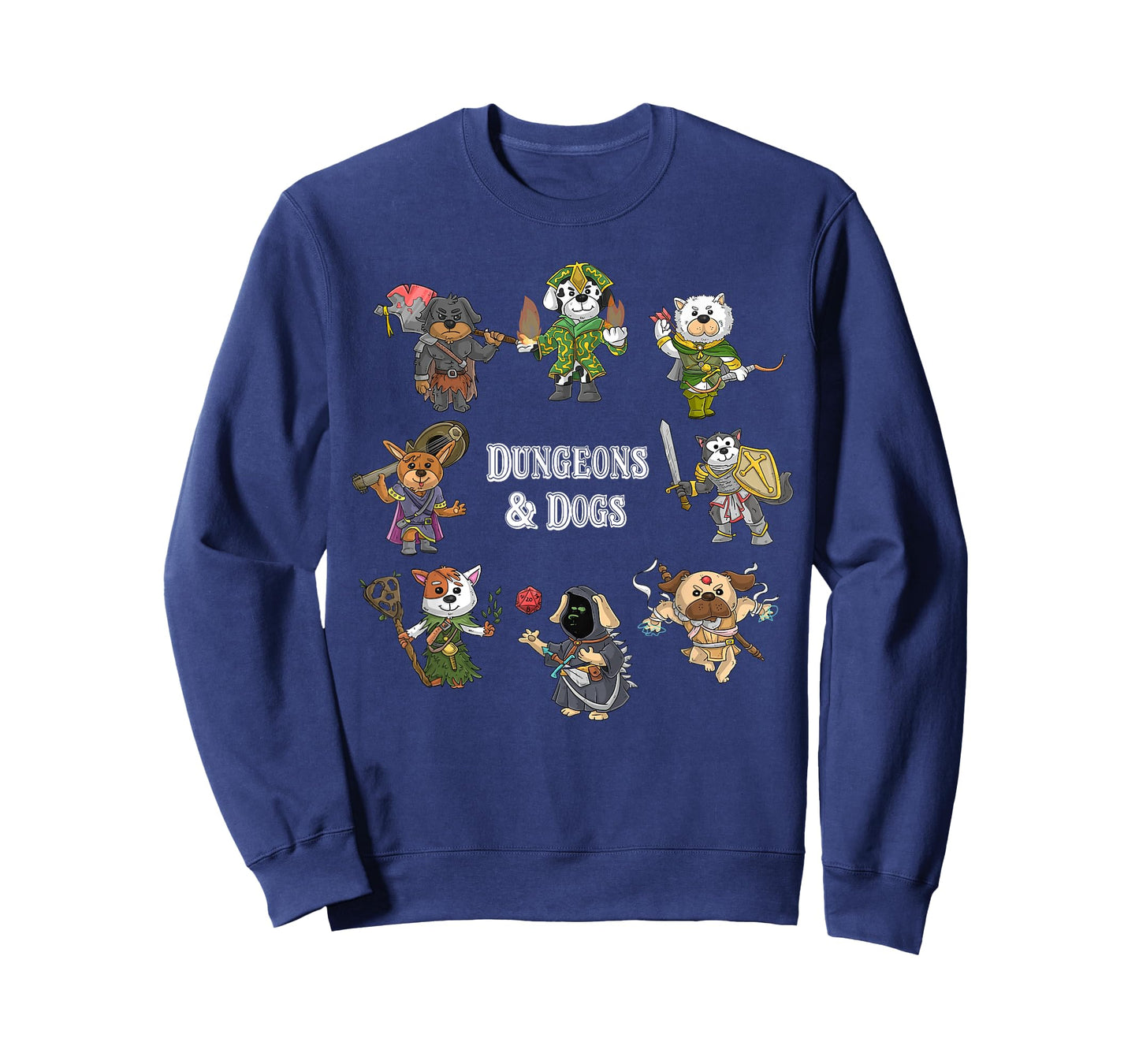 Dungeons And Dogs Cats Funny Cute Tabletop Gaming Roleplay T-Shirt