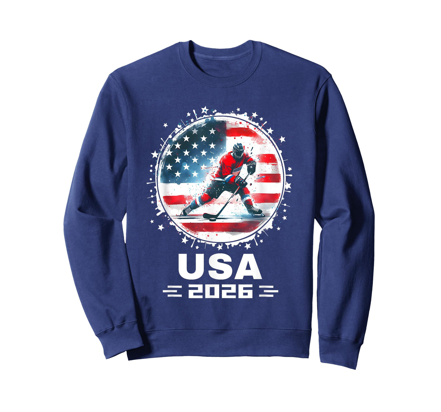 USA Team 2026 United States American Flag Hockey USA T-Shirt