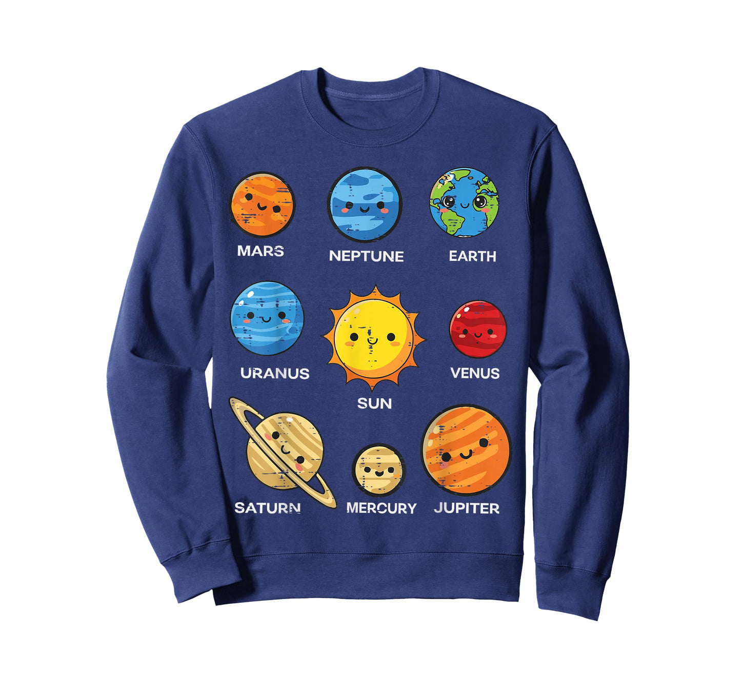 Sun Planet Names Solar System Space Galaxy Men Women Kids T-Shirt