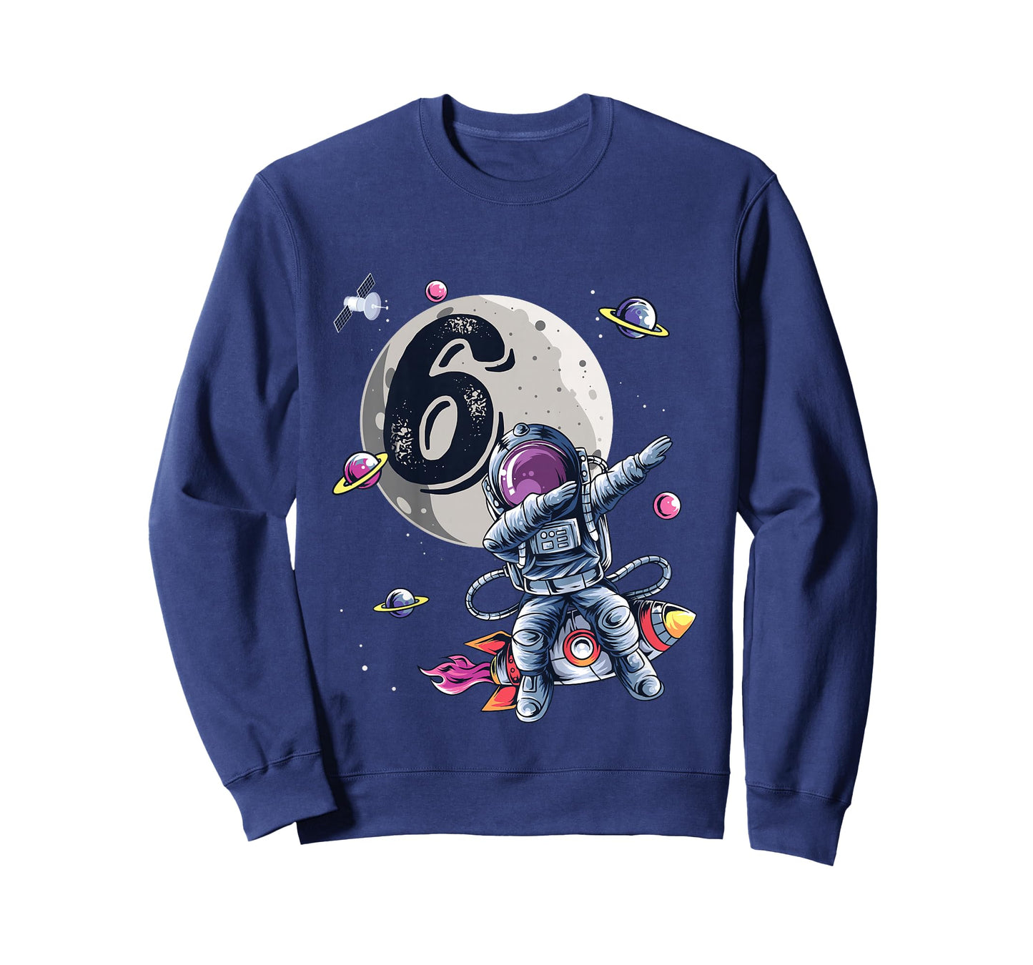 Kids 6 Years Old Birthday Boy Astronaut Gifts Space 6th B-Day T-Shirt