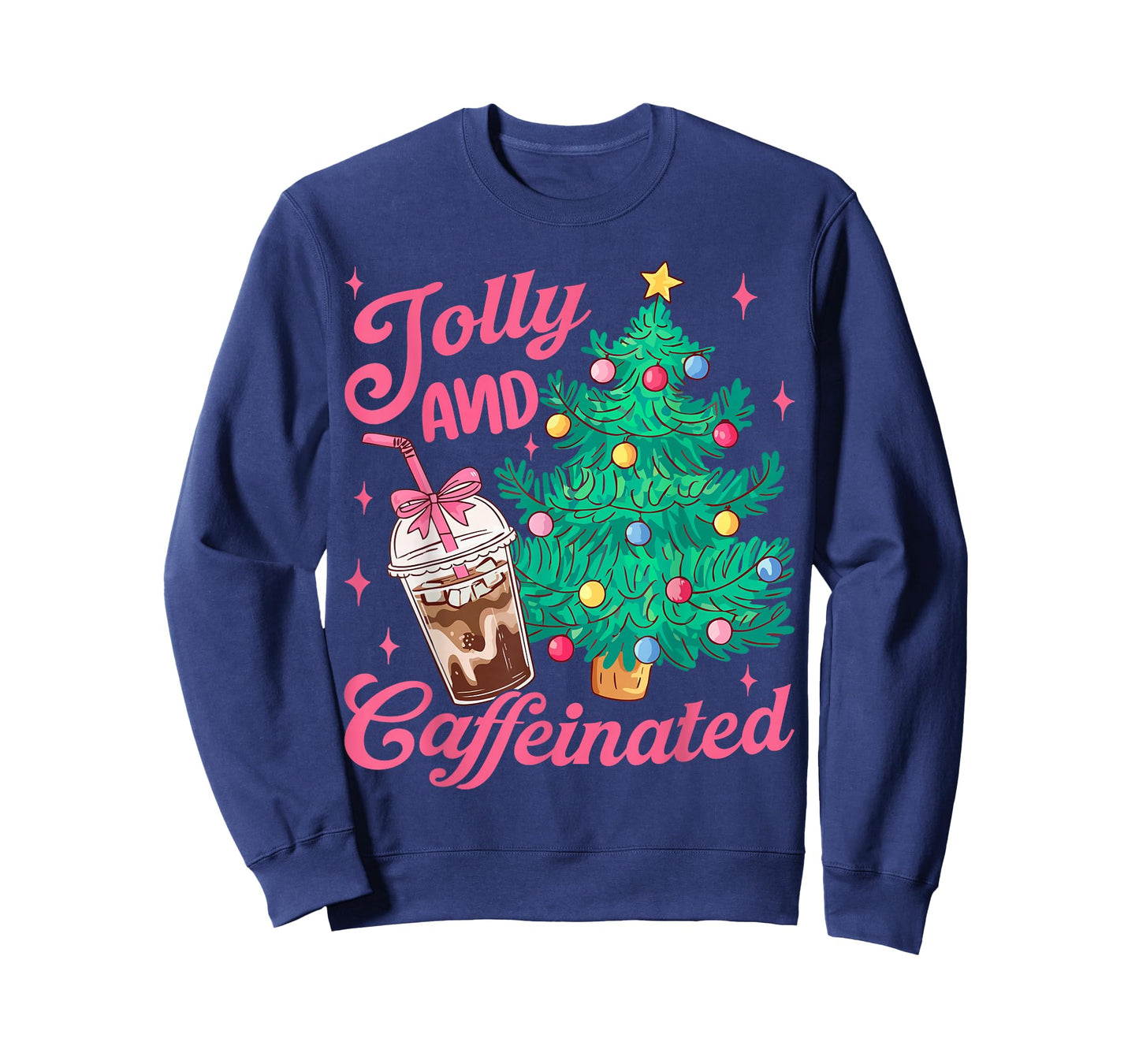 Jolly and Caffeinated Tis The Season Coffee Lover Christmas T-Shirt