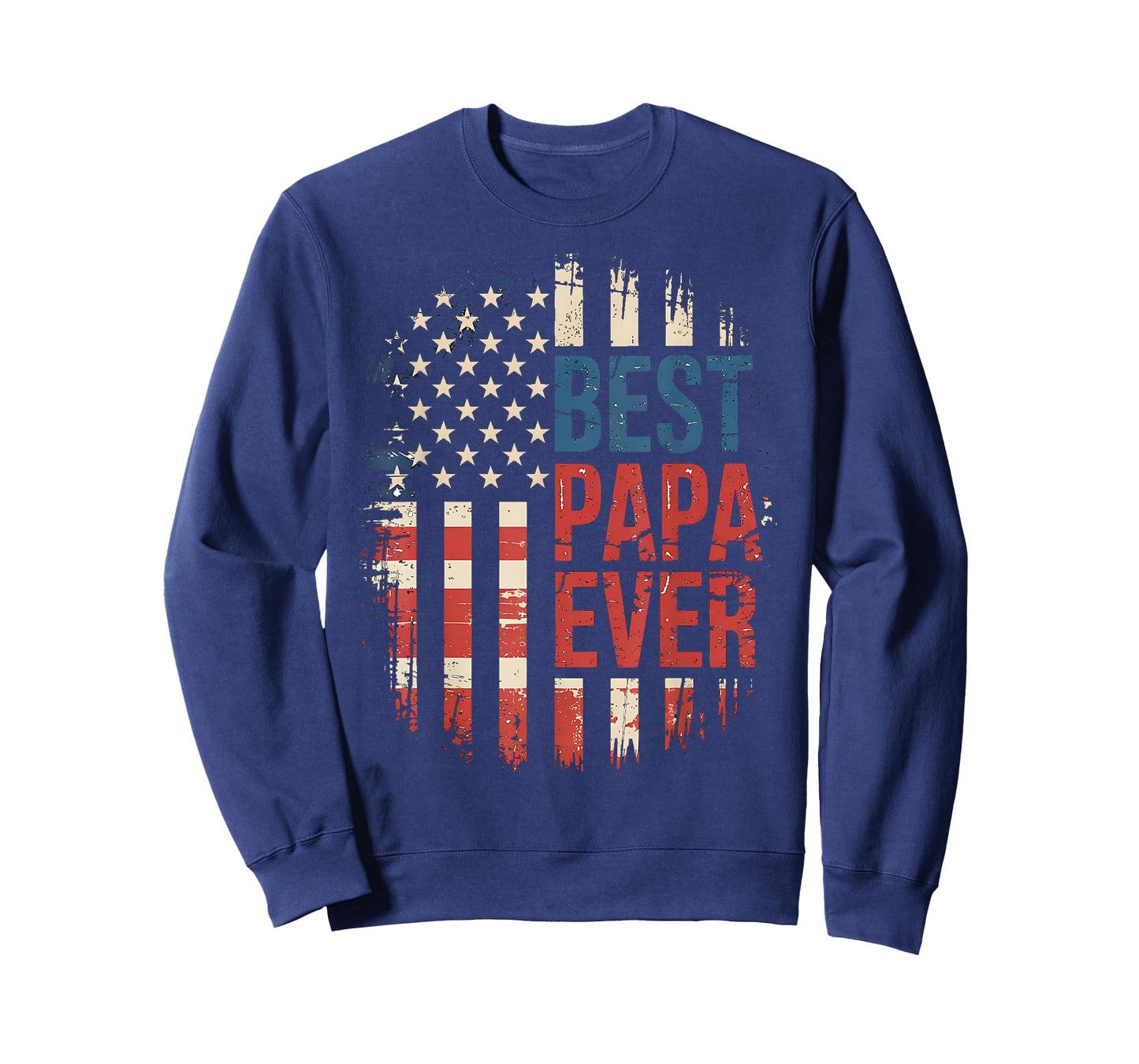 Best Papa Ever with US American Flag T-Shirt