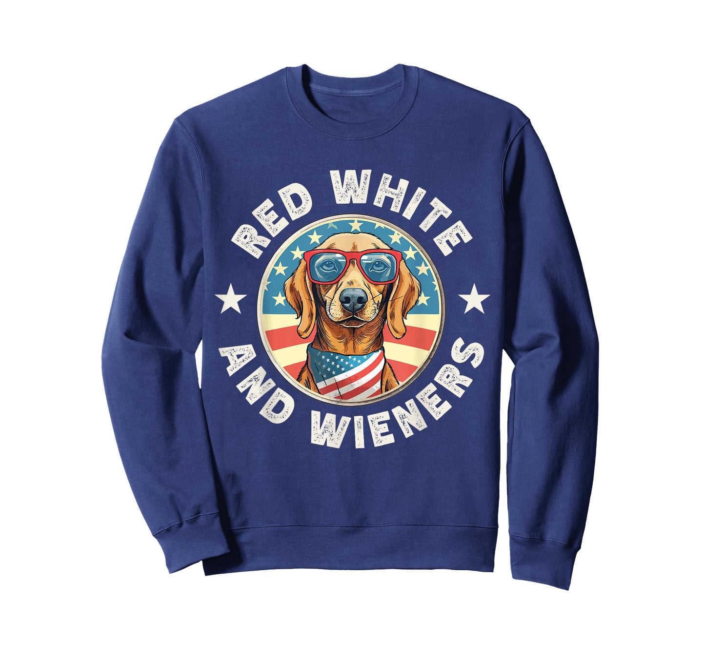 Funny Dachshund Red White and Wieners Weiner Dog 4th of July T-Shirt