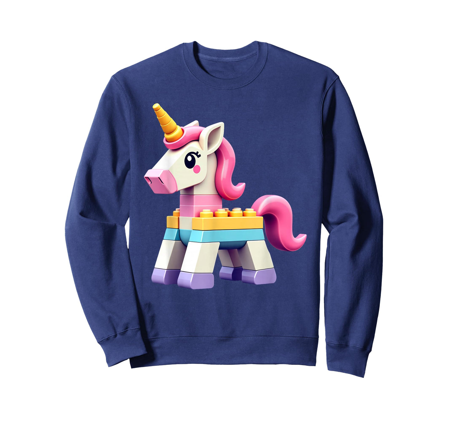Master Builder Bricks Blocks Play Toys Unicorn Girls Kids T-Shirt