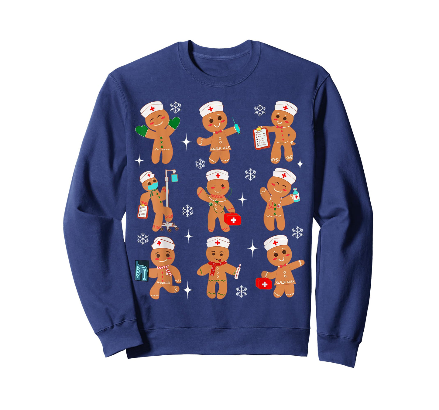 Cute Nurse Gingerbread Christmas Healthcare Workers Nursing T-Shirt