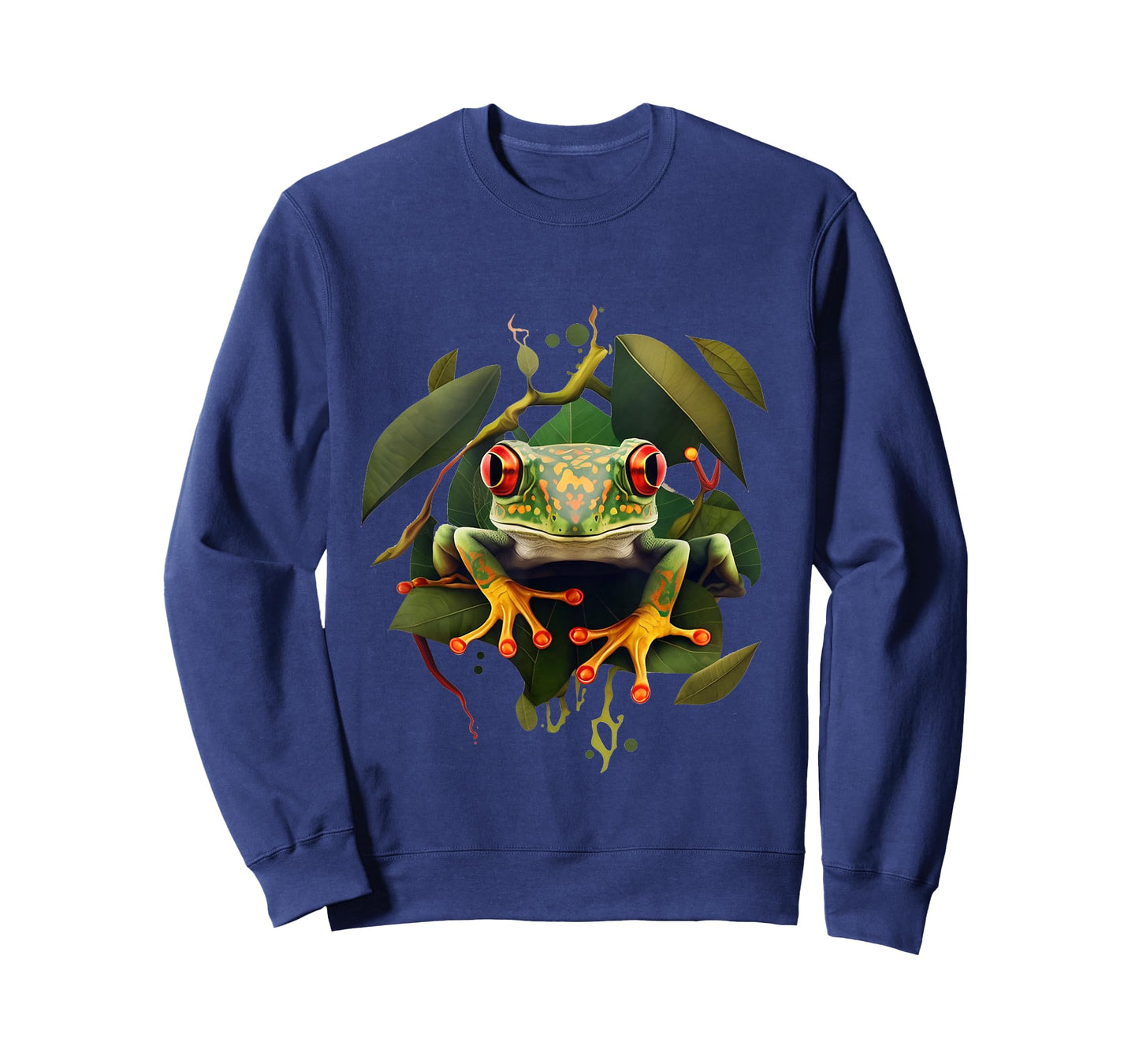 Leaping Frog Leaves Red Eyed Tree Frog Rainforest Amphibian T-Shirt