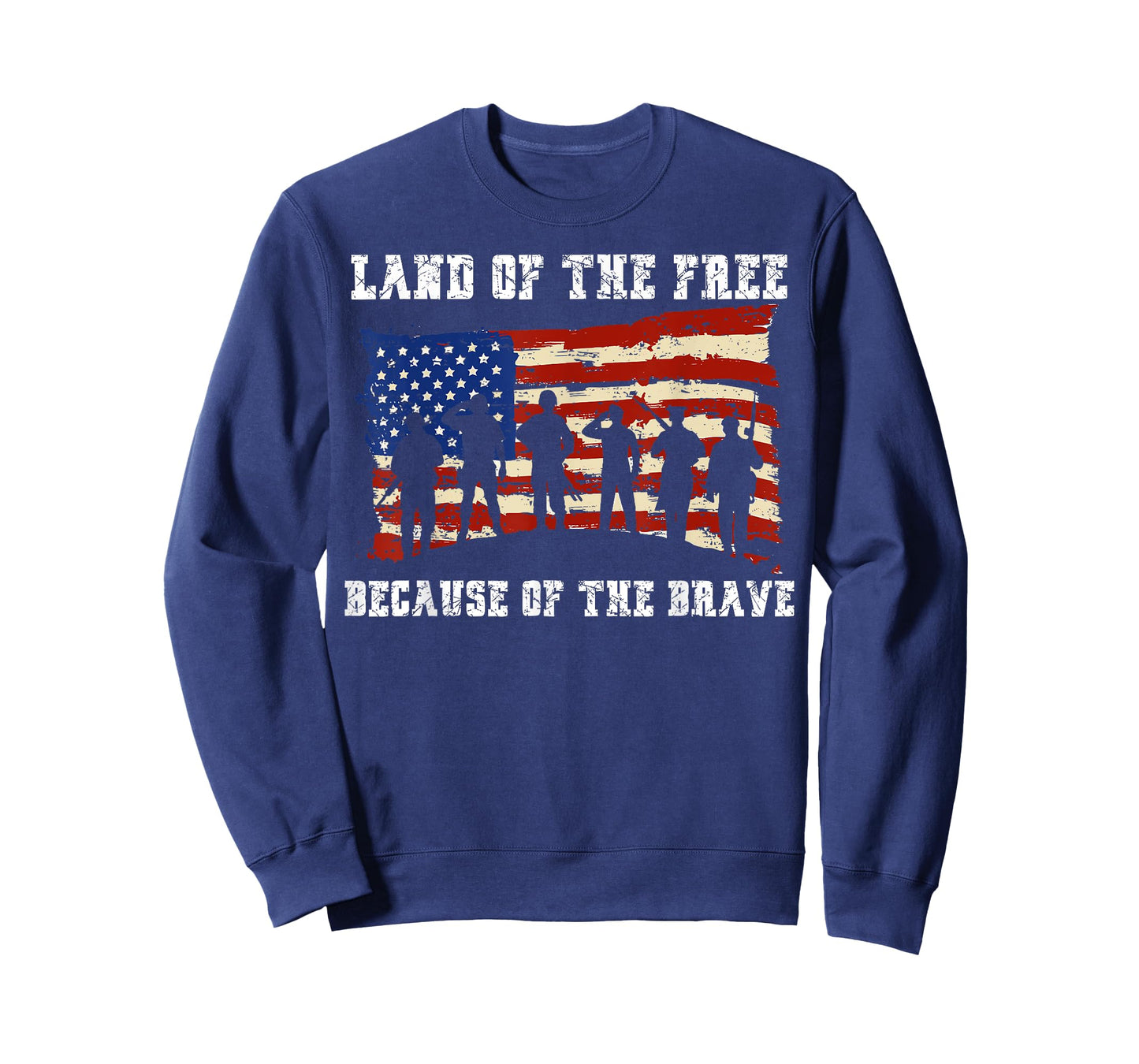 Land Of The Free Because Of The Brave USA American Flag T-Shirt